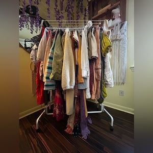 Free People Wide Leg Green Pants